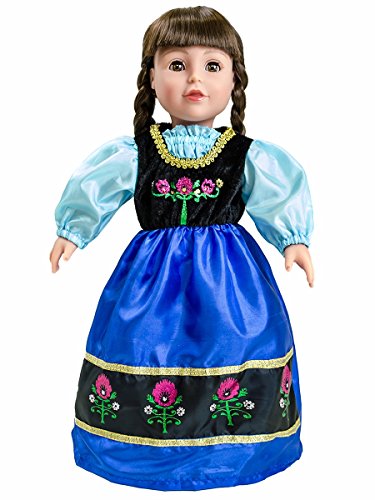 Ice Princess Scandinavian Princess Dress Costume (Doll Size)