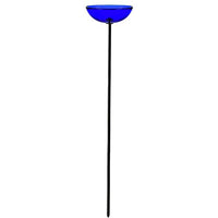 Couronne - Mosaic Bird Poppy Stake Feeder - Cobalt