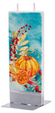 Flatyz - Twin Wick Flat Candle - Fall Pumpkins in Turquoise Sky