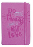 Boston International - Embossed Faux Leather Journal - Pink Love