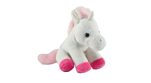 Wild Republic Pocketkins Eco Unicorn White, Stuffed Animal, 5 Inches, Plush Toy, Made from Recycled Materials, Eco Friendly