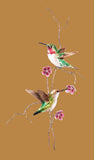 Bovano - Wall Sculpture - Ruby Throated Hummingbird Pair