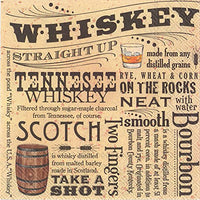 Boston International - 3-Ply 5" Cocktail Napkins - Whiskey