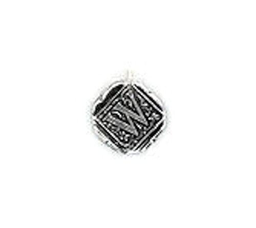 Wax Insignia - Seal Charm - Silver Plated - "W"