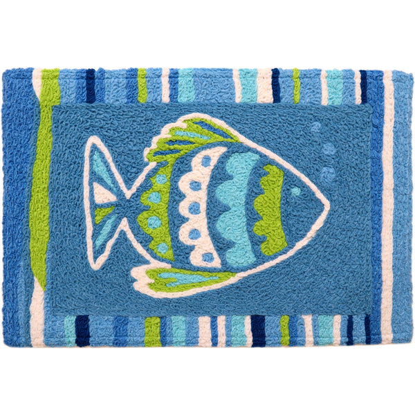 Jellybean - Indoor/Outdoor Rug - Jazzy Blue Fish