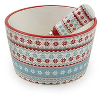 Boston International - 4.75" Bowl & Spreader - Fancy Forest