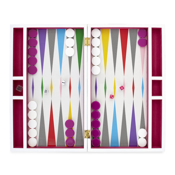 Jonathan Adler - Backgammon Set - Rainbow Checkerboard