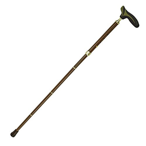Harvy Canes - Folding Adjustable Cane with Comfort Handle - Brown