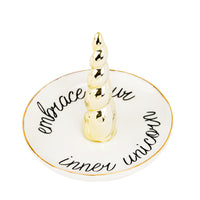Eccolo - Trinket Tray - Gold Unicorn - Embrace You Inner Unicorn