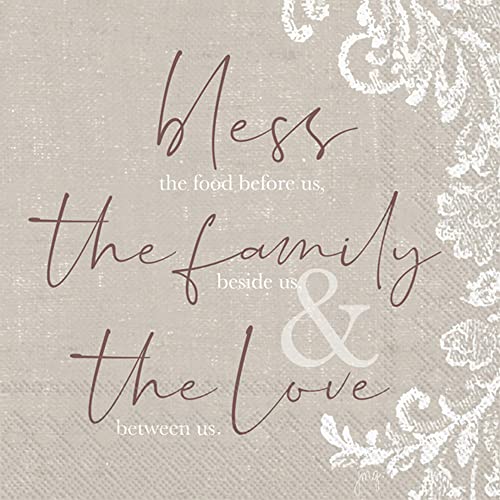 Boston International - 3-Ply 6.5" Lunch Napkins - Bless The Food