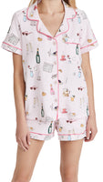 BedHead - Short Sleeve Shorty PJ Set - Let's Do Brunch - Medium (US 8-10)