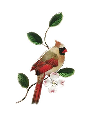 Bovano - Wall Sculpture - Cardinal Female w/Dogwood