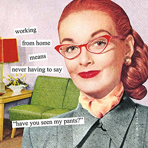 Boston International - 3-Ply 5" Cocktail Napkins - Working From Home