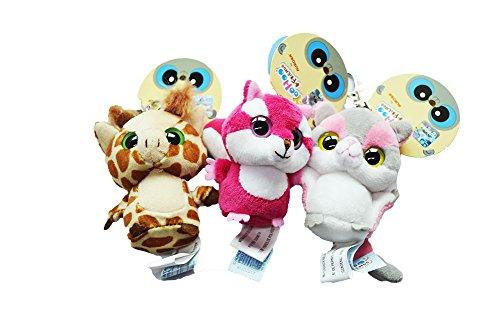 Aurora - YooHoo & Friends - Clip Ons Set - Squirrel, Sugar Glider & Giraffe