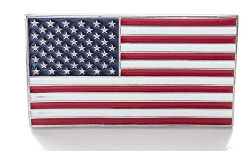 Grillie - Car Grill Ornanment - Enamel - Red White Blue USA Flag