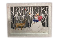 Stony Creek - Laser Cut - 8" Wall Plaque Lighted - Red Hat Snowman
