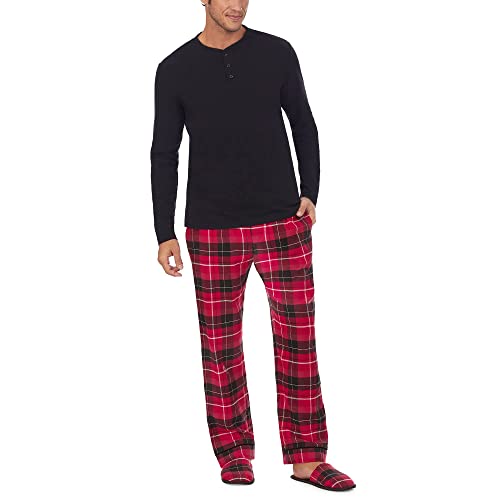 Bedhead - Men's Henley Flannel PJ Set - Nicholas Plaid - X-Small