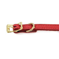 Auburn Leather - Savannah Leather Dog Collar - Lizard Red 18"
