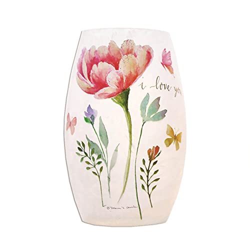 Stony Creek - Frosted Glass - 5" Lighted Vase - I Love You