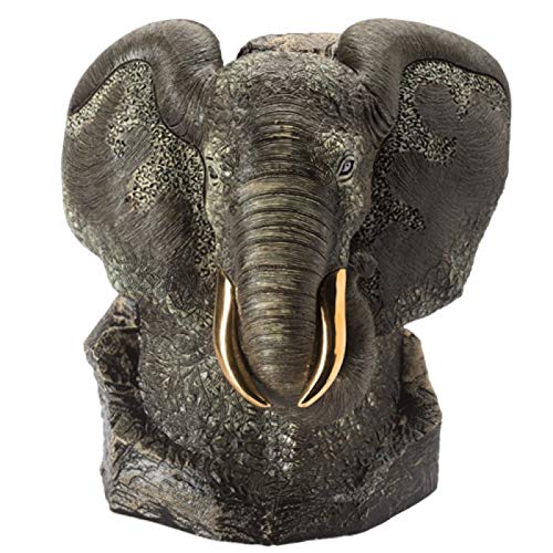 De Rosa - Elephant Bust Figurine - Black