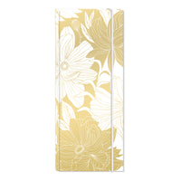 Punch Studio - Note-Folio, List Pad, Sticky Flags, Sticky Notepads & Gold Pen - White Dahlias