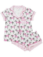 The Cat's Pajamas Knit Short Set - Zanzabar Zebra - Women Large